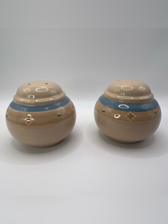 Noritake Other - Noritake Beige and Blue Ceramic Salt and Pepper Shakers